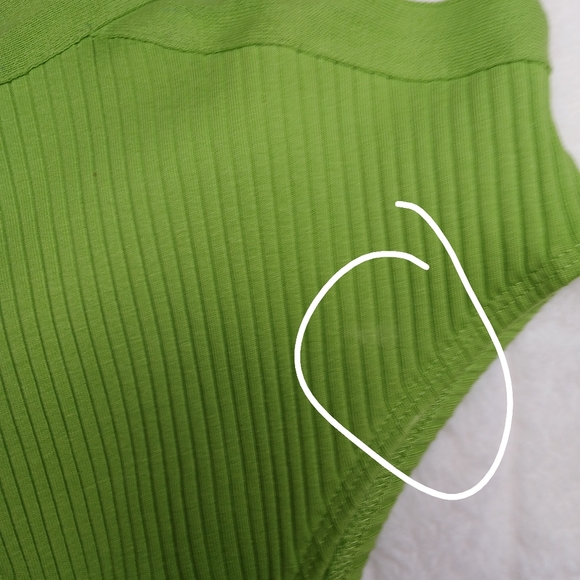 ZARA Green Ribbed Cutout Bodysuit | Criss-Cross Waist | Size M | NWT - Picture 6 of 16